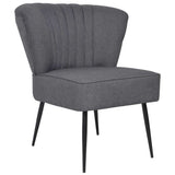 Chaise de cocktail gris foncé tissu