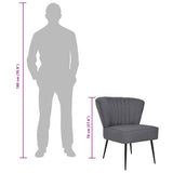 Chaise de cocktail gris foncé tissu