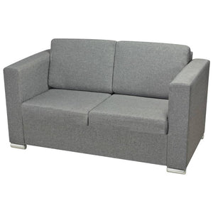 Ensemble de canapés deux pièces Tissu Gris clair