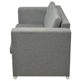Ensemble de canapés deux pièces Tissu Gris clair