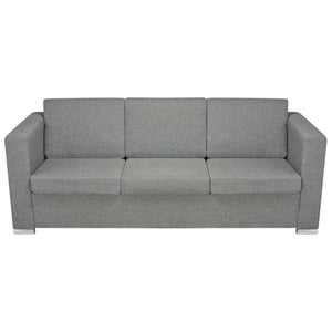 Ensemble de canapés deux pièces Tissu Gris clair