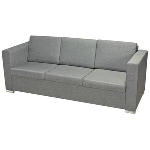 Ensemble de canapés deux pièces Tissu Gris clair