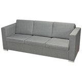 Ensemble de canapés deux pièces Tissu Gris clair