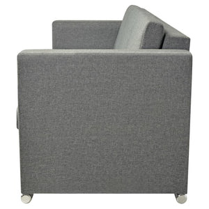Ensemble de canapés deux pièces Tissu Gris clair