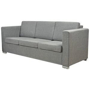 Ensemble de canapés deux pièces Tissu Gris clair