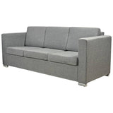 Ensemble de canapés deux pièces Tissu Gris clair