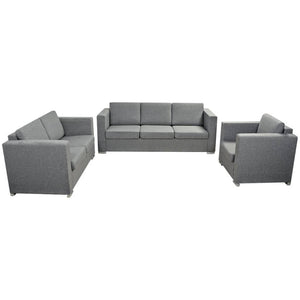 Ensemble de canapés trois pièces Tissu Gris clair
