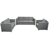 Ensemble de canapés trois pièces Tissu Gris clair