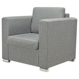 Ensemble de canapés trois pièces Tissu Gris clair