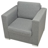 Ensemble de canapés trois pièces Tissu Gris clair