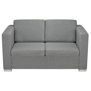 Ensemble de canapés trois pièces Tissu Gris clair