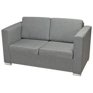 Ensemble de canapés trois pièces Tissu Gris clair