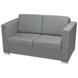 Ensemble de canapés trois pièces Tissu Gris clair