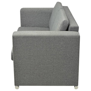 Ensemble de canapés trois pièces Tissu Gris clair