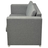 Ensemble de canapés trois pièces Tissu Gris clair