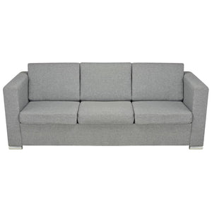 Ensemble de canapés trois pièces Tissu Gris clair