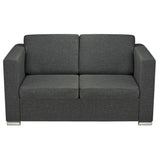 Ensemble de canapés deux pièces Tissu Gris foncé