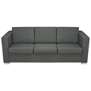 Ensemble de canapés deux pièces Tissu Gris foncé