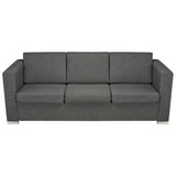 Ensemble de canapés deux pièces Tissu Gris foncé