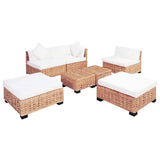 Ensemble de canapés 18 pcs Rotin naturel