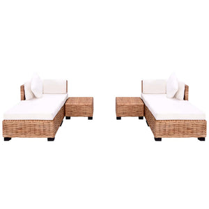 Ensemble de canapés 16 pcs Rotin naturel
