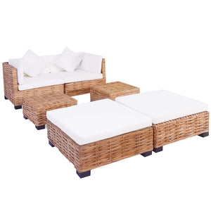 Ensemble de canapés 16 pcs Rotin naturel