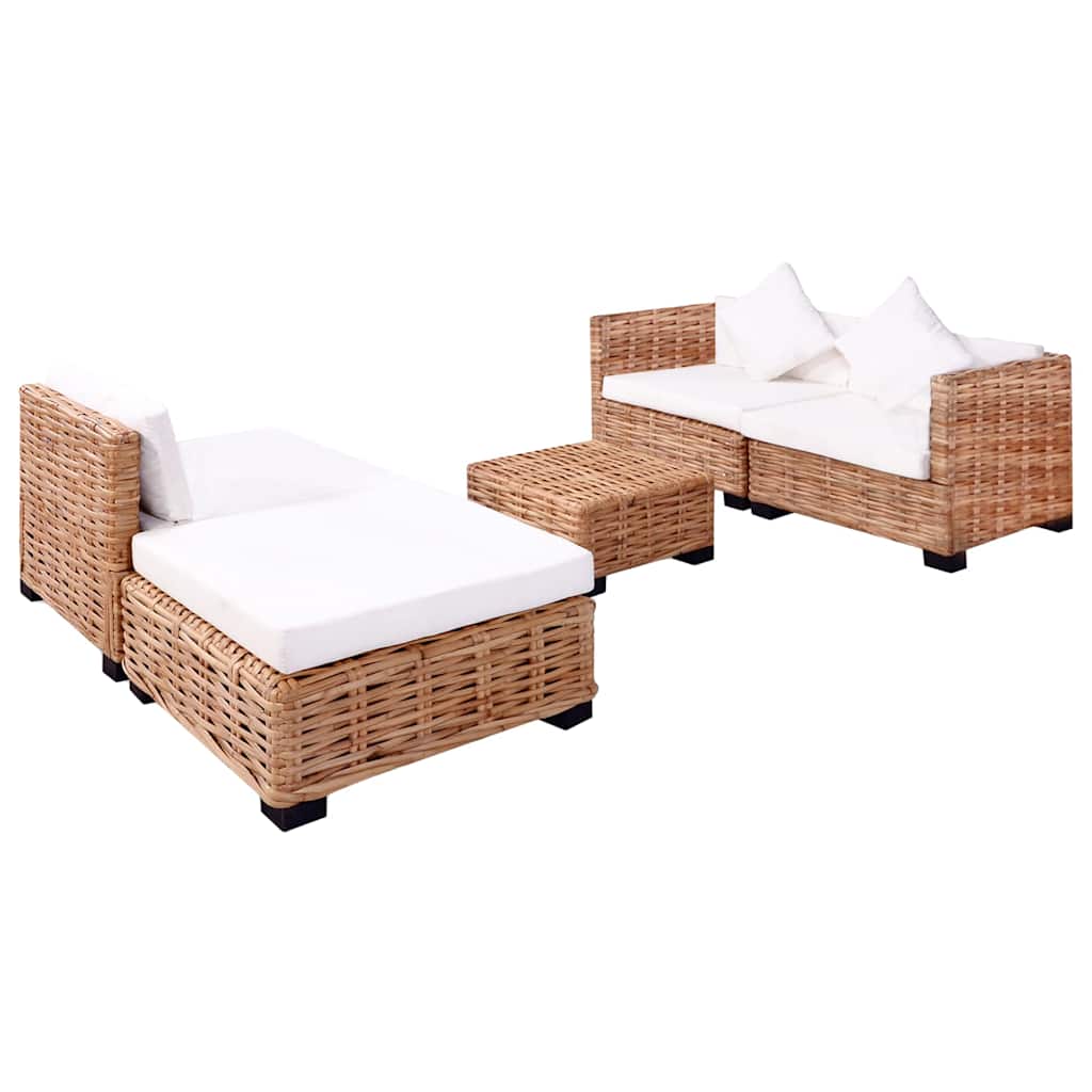Ensemble de canapés 14 pcs Rotin naturel