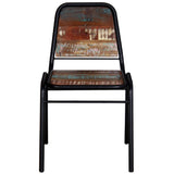 Chaises à manger lot de 4 bois de récupération solide