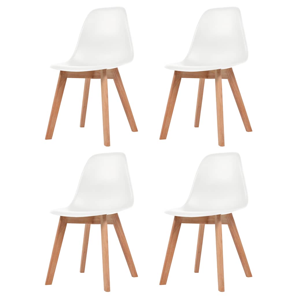 Chaises à manger lot de 4 Blanc Plastique