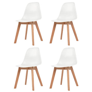 Chaises à manger lot de 4 Blanc Plastique