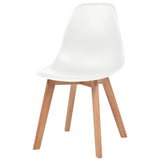 Chaises à manger lot de 4 Blanc Plastique