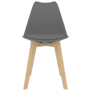 Chaises à manger lot de 4 Gris Plastique