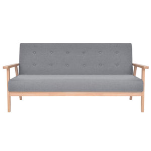 Canapé à 3 places Tissu Gris clair