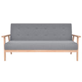 Canapé à 3 places Tissu Gris clair
