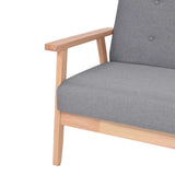 Canapé à 3 places Tissu Gris clair
