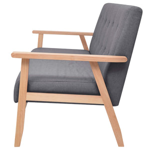 Canapé à 3 places Tissu Gris foncé