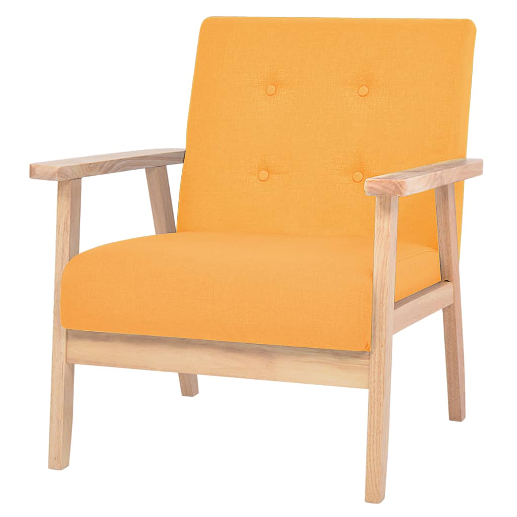 Fauteuil jaune tissu