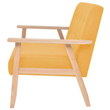 Canapé à 2 places Tissu Jaune