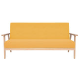 Canapé à 3 places Tissu Jaune