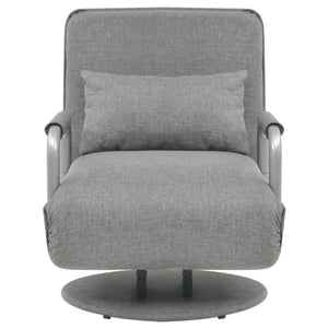 Fauteuil pivotant et canapé-lit Gris clair Tissu