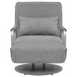 Fauteuil pivotant et canapé-lit Gris clair Tissu