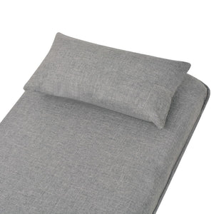 Fauteuil pivotant et canapé-lit Gris clair Tissu