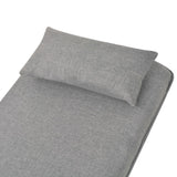 Fauteuil pivotant et canapé-lit Gris clair Tissu