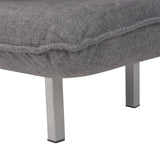 Fauteuil pivotant et canapé-lit gris foncé tissu
