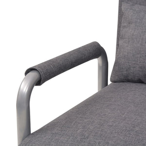 Fauteuil pivotant et canapé-lit gris foncé tissu