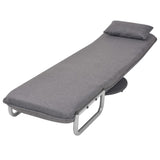 Fauteuil pivotant et canapé-lit gris foncé tissu