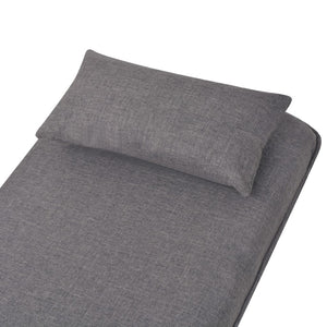 Fauteuil pivotant et canapé-lit gris foncé tissu