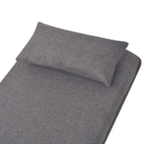 Fauteuil pivotant et canapé-lit gris foncé tissu