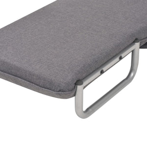 Fauteuil pivotant et canapé-lit gris foncé tissu