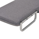 Fauteuil pivotant et canapé-lit gris foncé tissu